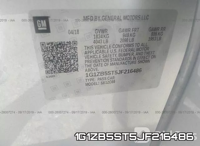 1G1ZB5ST5JF216486 фото 10