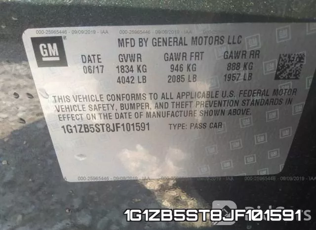 1G1ZB5ST8JF101591 фото 10