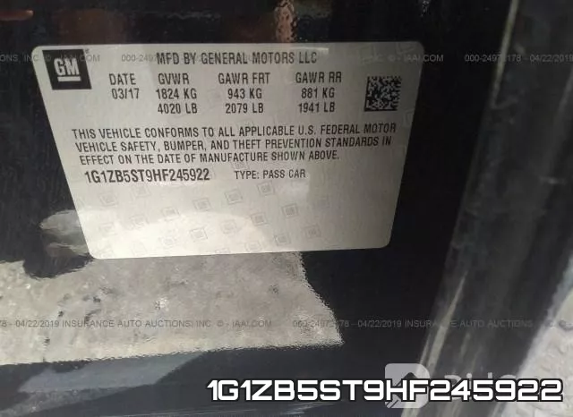 1G1ZB5ST9HF245922 фото 10