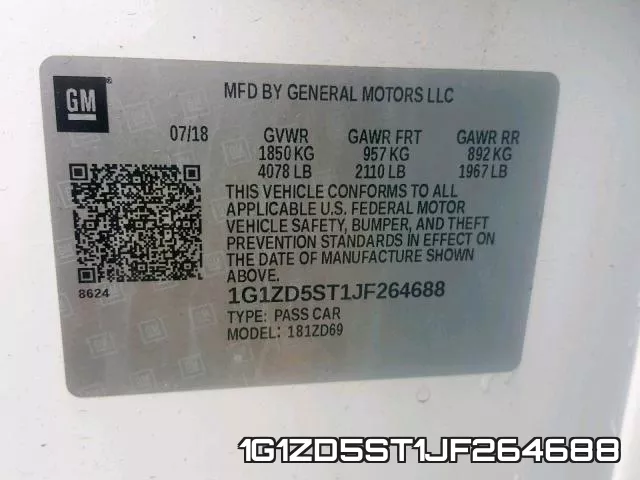 1G1ZD5ST1JF264688 фото 2