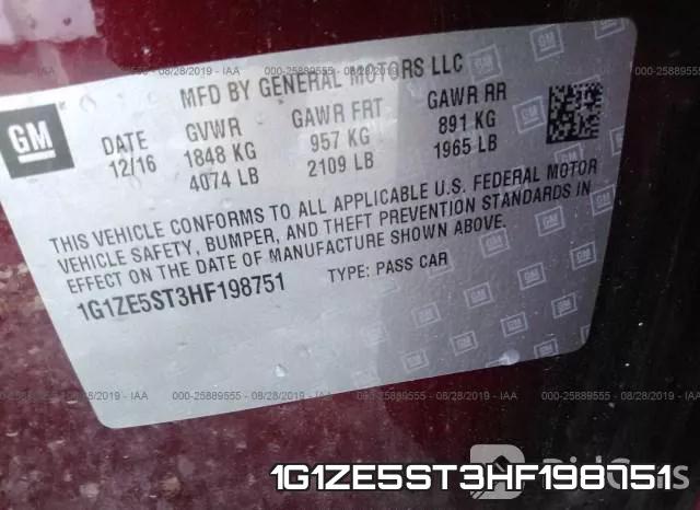 1G1ZE5ST3HF198751 фото 10