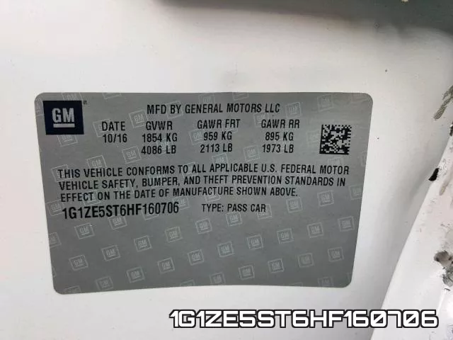 1G1ZE5ST6HF160706 фото 2
