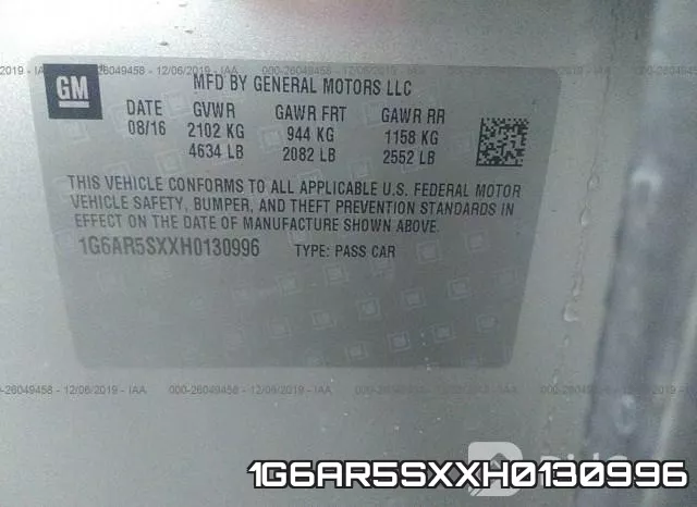 1G6AR5SXXH0130996 фото 10