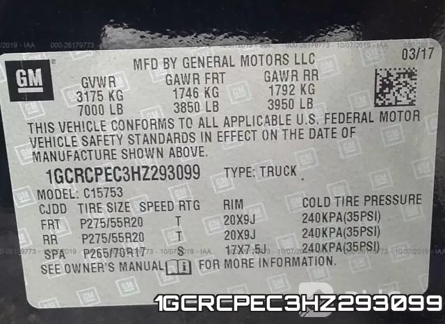 1GCRCPEC3HZ293099 фото 9