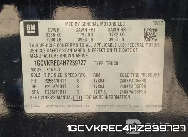 1GCVKREC4HZ239727 фото 10