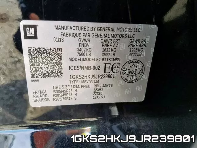 1GKS2HKJ9JR239801 фото 2