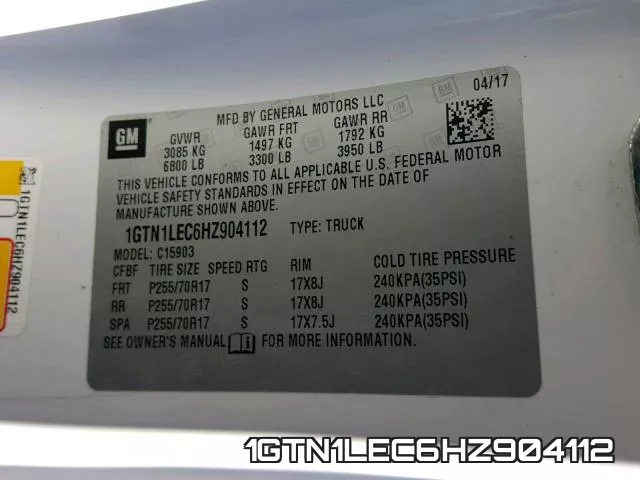 1GTN1LEC6HZ904112 фото 2