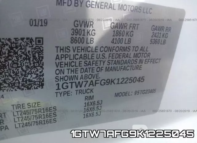 1GTW7AFG9K1225045 фото 10