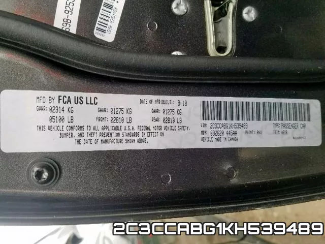 2C3CCABG1KH539489 фото 2