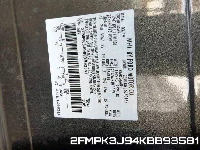 2FMPK3J94KBB93581 фото 2