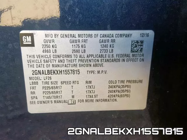 2GNALBEKXH1557815 фото 2