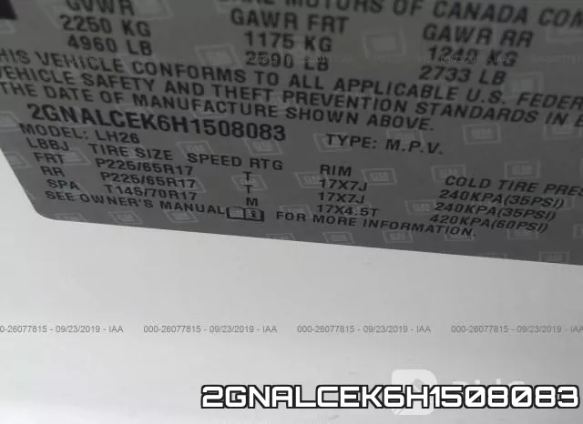 2GNALCEK6H1508083 фото 10