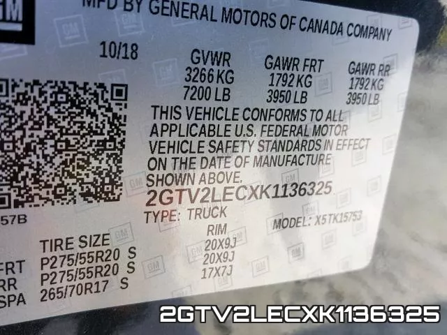 2GTV2LECXK1136325 фото 2