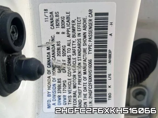 2HGFC2F6XKH516066 фото 2