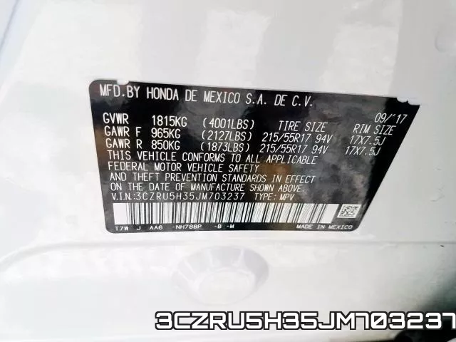 3CZRU5H35JM703237 фото 2