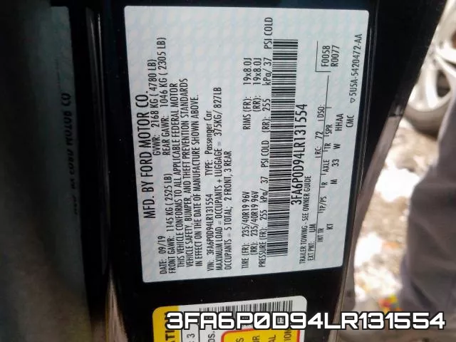 3FA6P0D94LR131554 фото 2
