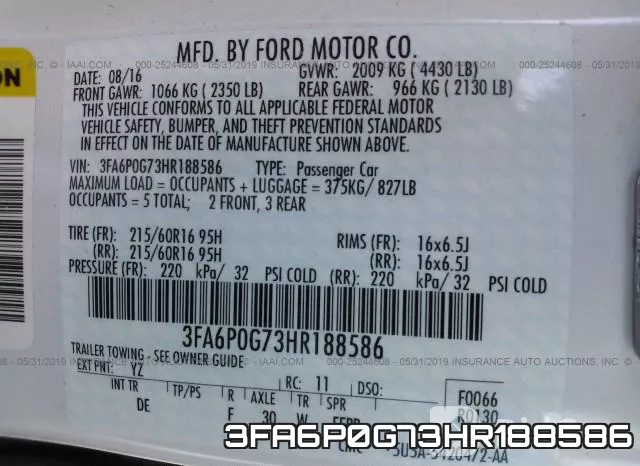 3FA6P0G73HR188586 фото 10