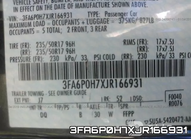 3FA6P0H7XJR166931 фото 10