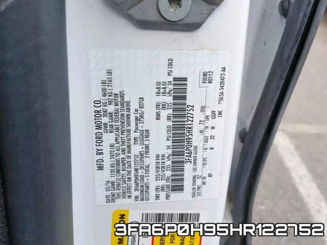 3FA6P0H95HR122752 фото 2