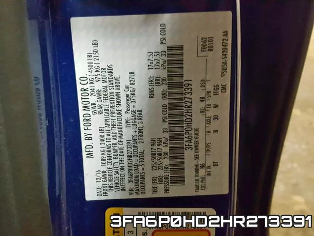 3FA6P0HD2HR273391 фото 2