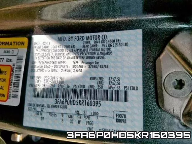3FA6P0HD5KR160395 фото 2