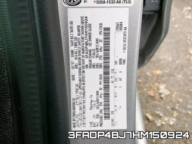 3FADP4BJ7HM150924 фото 2
