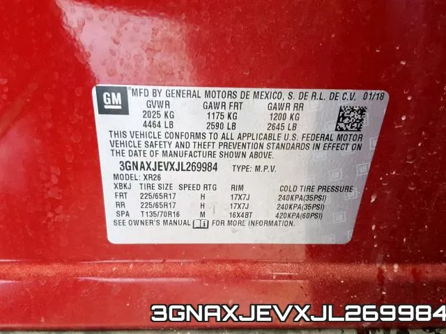 3GNAXJEVXJL269984 фото 2