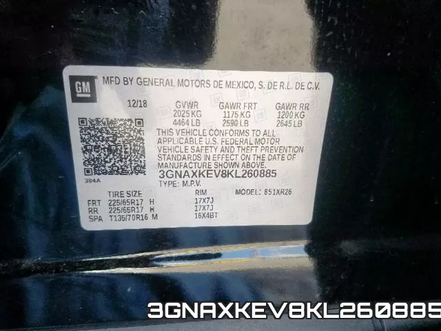 3GNAXKEV8KL260885 фото 2
