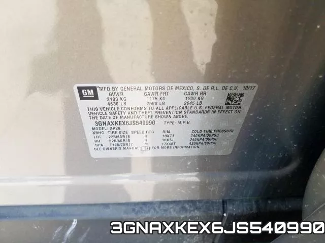 3GNAXKEX6JS540990 фото 2