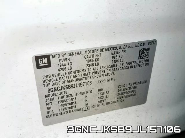 3GNCJKSB9JL157106 фото 2