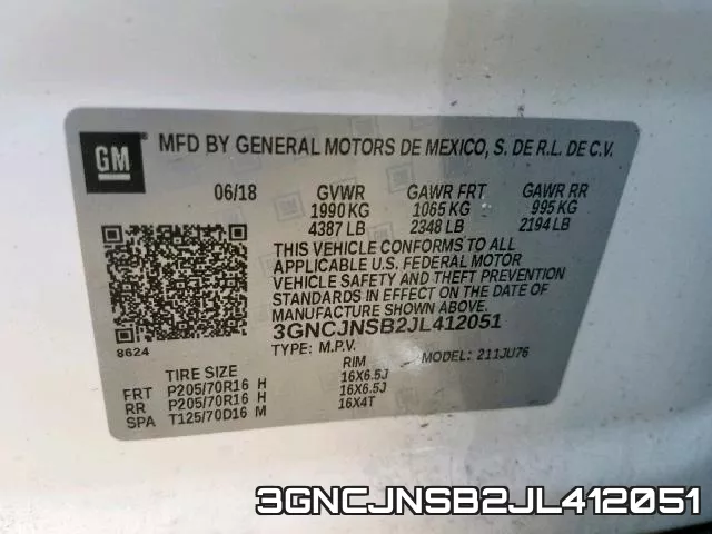3GNCJNSB2JL412051 фото 2