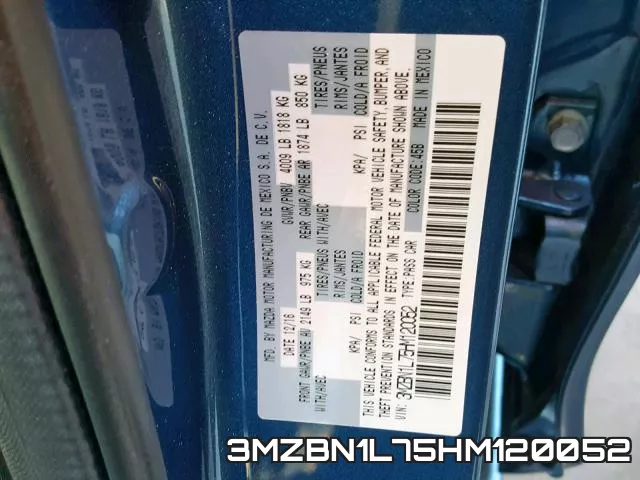 3MZBN1L75HM120052 фото 2