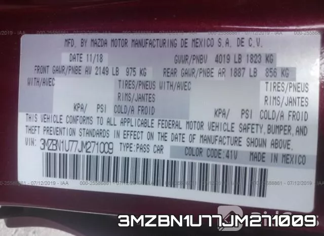 3MZBN1U77JM271009 фото 10