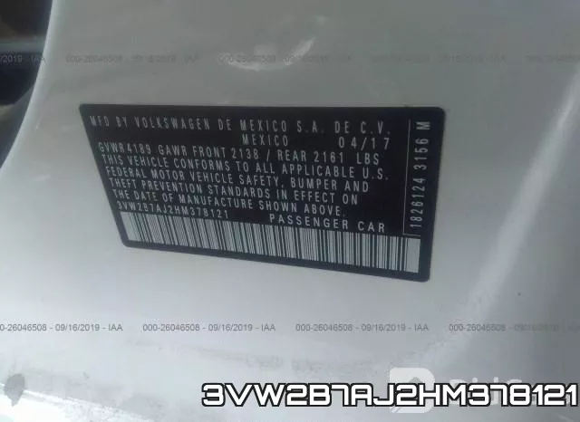 3VW2B7AJ2HM378121 фото 8