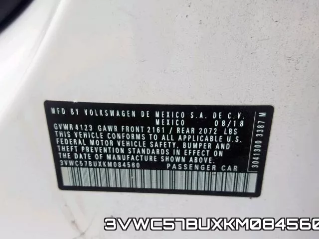 3VWC57BUXKM084560 фото 2