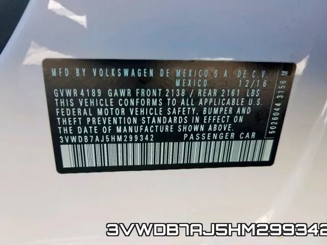3VWDB7AJ5HM299342 фото 2