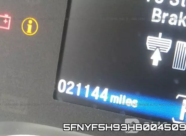 5FNYF5H93HB004509 фото 8