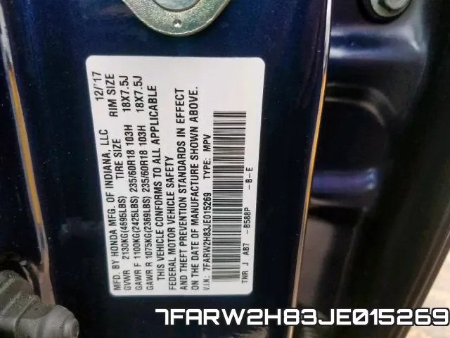 7FARW2H83JE015269 фото 2
