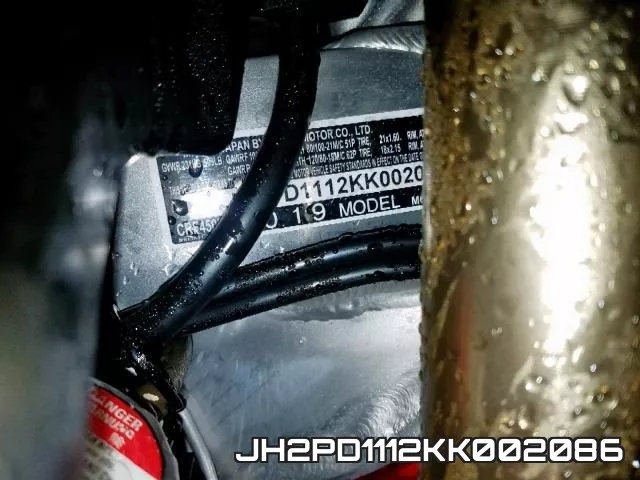 JH2PD1112KK002086 фото 2