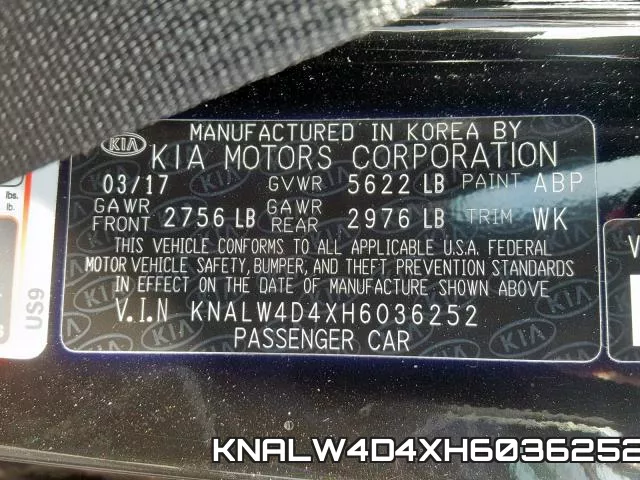 KNALW4D4XH6036252 фото 2