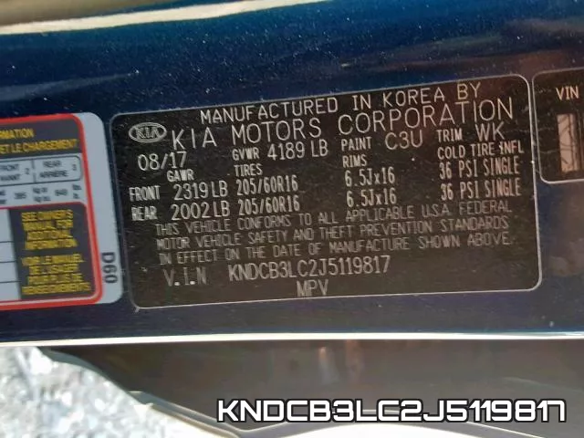 KNDCB3LC2J5119817 фото 2