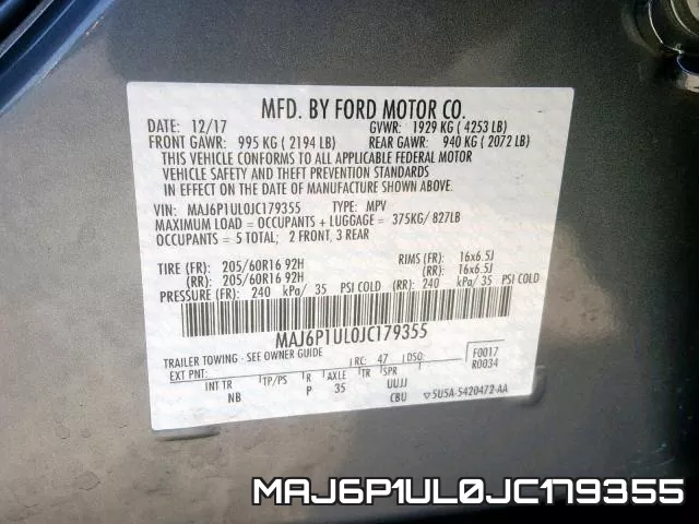 MAJ6P1UL0JC179355 фото 2