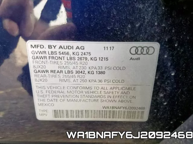 WA1BNAFY6J2092468 фото 2
