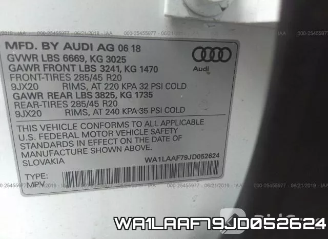 WA1LAAF79JD052624 фото 10