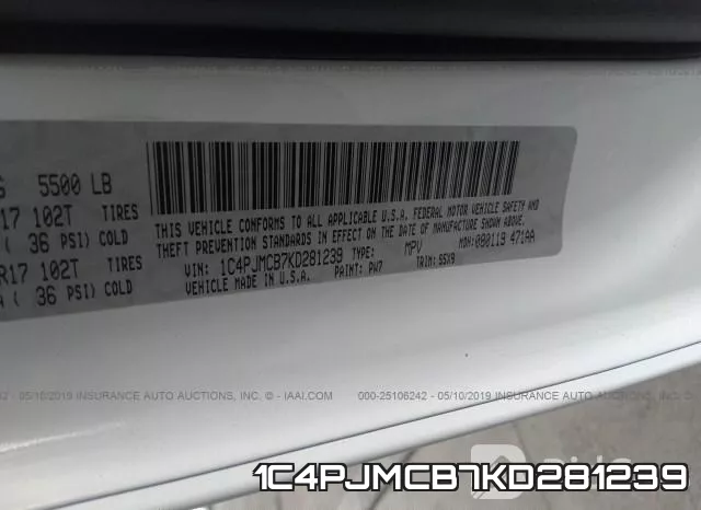 1C4PJMCB7KD281239 фото 10