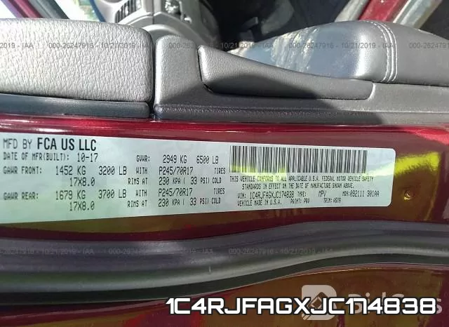 1C4RJFAGXJC174838 фото 10