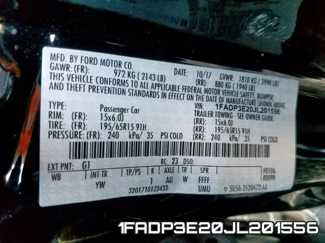 1FADP3E20JL201556 фото 2