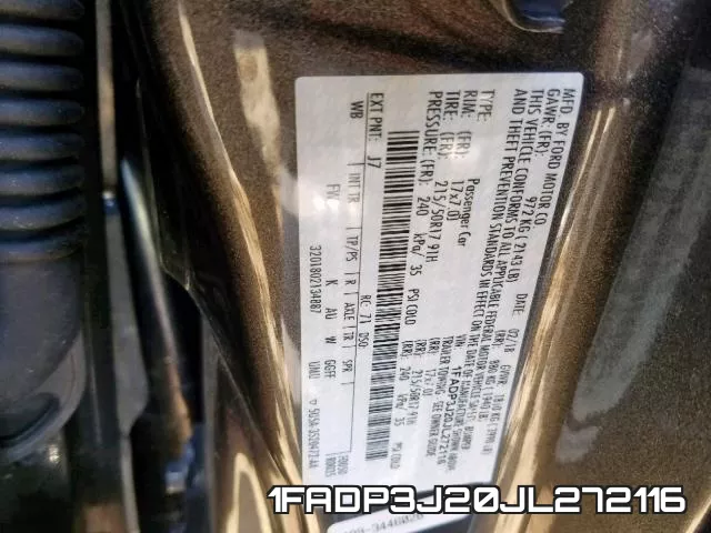 1FADP3J20JL272116 фото 2