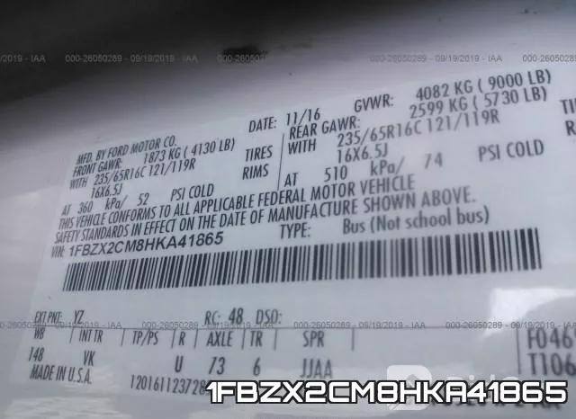 1FBZX2CM8HKA41865 фото 9