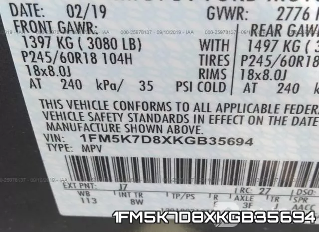 1FM5K7D8XKGB35694 фото 10
